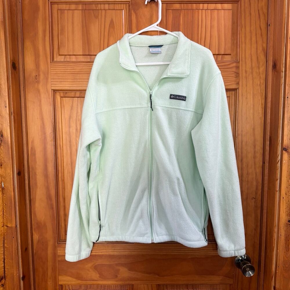 Columbia Fleece Jacket Mint Green Full Zip Size XL